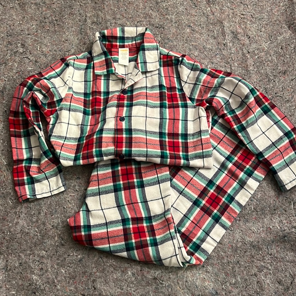 Boys Gymboree Size M Holiday Flannel 2pc Pajamas